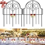 Thrivinest Christmas Decorative Garden Fence, 10 Panels No Dig Fences, 17in(H) x10ft(L) Animal Barrier Fencing Border for Dogs Rabbits, Landscape Edging for Yard Lawn Patio Flower Bed @ $14.78