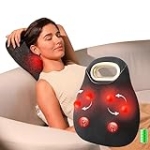 Eazfy Back Massager with Heat, 2 in 1 Shiatsu and Percussion Cordless Massager for Back Pain, Portable Deep Tissue Kneading Massager Pillow for Back, Shoulder, Neck, Body Muscle Pain Relief @ $27.98