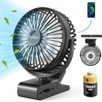 Portable 10000mAh Battery Operated Fan: 12- 40 H 3 in 1 Clip Fan Table Fan Hanging Fan 5.5 Inch Mini Fan with LED Light 360° Rotation 3 Speed Clip on Fan Ultra Quiet USB Fan for Tent Desk Home Office @ $12.96