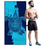 OCOOPA Diveblues Beach Towel Microfiber – Oversized Travel Towels – Lightweight Compact Beach Accessories – for Swimming @ $14.29