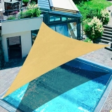 Osimlead 16′ x 16′ x 16′ Triangle Sun Shade Outdoor Canopy Shade Sail Awning UV Block for Patio Backyard Garden Sand @ $30.99