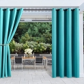 MIULEE Outdoor Blackout Curtains Grommet Extra Long Waterproof Thermal Insulated Windproof Blind Porch Curtains 1 PC 52 Wide x 96 Long Light Blue @ $7.97