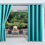 MIULEE Outdoor Blackout Curtains Grommet Extra Long Waterproof Thermal Insulated Windproof Blind Porch Curtains 1 PC 52 Wide x 96 Long Light Blue @ $7.97