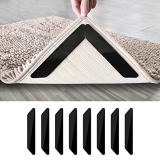 Rug Gripper,8 PCS Rug Grippers for Area Rugs,Non Slip Rug Grippers for Hardwood Floors,Anti Slip Carpet Pads for Tile/Wood Floor,Area Stickers Rugs Grips Stoppers to Prevent Curling. (8 PCS)