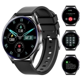 ANDFZ Smart Watch, (Call Receive/Dial) Smart Watches for Men, 1.32″ Full Circle HD Screen Smart Watch for Android Phones with Call/Text/AI Voice/Body Temperature, Fitness Tracker for Android & iOS
