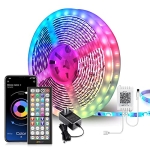 Nexillumi 65.6ft LED Lights for Bedroom Music Sync Color Changing RGB LED Strip Rope Lights 44-Key Remote @ $10.29