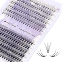 DIY Lash Clusters for Eyelash Extensions: Ultra-light, Natural, Fluffy, Manga, Wispy, Waterproof, Anime, Manga, Cat Eye, CC Curl, 12-16mm Mixed, 10+20P, Wendy Lashes, 1226