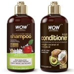 WOW Skin Science Apple Cider Vinegar Shampoo & Conditioner Set with Coconut & Avocado Oil – Men and Women Gentle Shampoo Set – Hair Growth Shampoo for Thinning Hair & Loss – Sulfate & Paraben Free @ $15.30