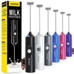 Updated Milk Frother – Hand Operated Battery Powered Frother for Coffee @ $5.99