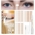 Eyelid Tape, Eyelid Lifter Strips, Invisible Waterproof Double Eyelid Tape, Instant Eyelid Lift for Heavy Saggy, Hooded, Uneven, Mono-eyelids, with Fork Rods and Tweezers