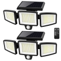 Tuffenough Solar Outdoor Lights 2500LM 210 LED Security Lights with Remote Control @ $29.99