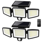 Tuffenough Solar Outdoor Lights 2500LM 210 LED Security Lights with Remote Control @ $29.99