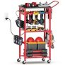 Workbench with Pegboard for Milwaukee Tools, Ferreteriai Work Bench Power Tools Organizer Cart Garage Storage with Wheels & Power Outlets, Large Utility Racks Shelf Birthday Gifts for Men Husband Dad @ $41.99