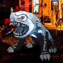GOOSH 5 Feet Length Halloween Inflatable Puppy Skeleton Dog with Built-in Flashing Red F5 Lights @ $19.99