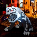 GOOSH 5 Feet Length Halloween Inflatable Puppy Skeleton Dog with Built-in Flashing Red F5 Lights @ $19.99