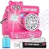 Boerfmo Bubble Machine – 10 Holes Bubble Wands Camera with LED Light, Flash&Music Mode – Portable Rechargeable Bubble Blower for Girls and Kids/Toddlers – Outdoor Toys Gifts for Parties, Birthday @ $9.00