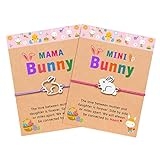 UPROMI Easter Gifts for Girls Women Easter Bunny Bracelet Mama Mini Matching Set, Matching Mother Daughter Bracelets Daughter Gift from Mom and Daughter Mommy and Me Jewelry @ $4.99
