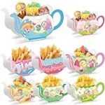 ABILITH 8 Pcs Tea Party Decorations Centerpiece Birthday Mothers Day Floral Teapot Centerpiece for Floral, Boba Tea Party Decorations For Little Girls And Adults (Candy-teapot) @ $3.49