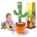 MIAODAM Dancing Talking Cactus Toy for Baby Toddler, Colorful Glowing Repeating What You Say, Singing Talking Toy 120 Pcs Songs for Baby Dancing Cactus Mimicking Toys