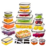 34 PCS Food Storage Containers Set with Airtight Lids (17 Lids &17 Containers) – BPA-Free Plastic Food Container for Kitchen Storage Organization @ $19.19