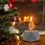 Mavalzy Portable Fire Pit, Tabletop Fire Pit Rubbing Alcohol Fireplace Smokeless Indoor Outdoor Fire Pit Portable Fire Concrete Bowl Pot Fireplace @ $19.99