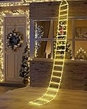 DREAMLAND Christmas Lights, Christmas Ladder Lights with Santa Claus, 10ft LED String Lights, Christmas Decorations Lights for Indoor Outdoor, Window, Garden, Home, Wall, Xmas Tree Decor (Warm White) @ $12.49