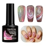 NovaCharm Cat Eye Gel Polish – 9D Magnetic Gel Nail Polish – Pink Glitter Cat Eye Nail Polish – Laser Holographic Gel Polish – Galaxy Effect Cateye Gel Polish Soak Off UV Lamp Nail Art DIY @ $2.99