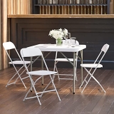 Flash Furniture Hercules Series Plastic Folding Chair – White – 4 Pack 650LB Weight Capacity Comfortable Event Chair-Lightweight Folding Chair @ $56.90
