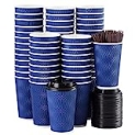 Disposable Coffee Cups with Lids and Straws – 16 oz (90 Set) Togo Hot Paper Coffee Cup with Lid To Go for Beverages Espresso Tea Insulated Reusable Cold Drinks Ripple Cups Protect Fingers From Heat! @ $50.00 ($0.56 / Count)