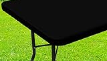 Moosfor Spandex Picnic Table Cloth, Elastic Fitted Tablecloths for 6 Foot Rectangle Tables, Stretch Washable Patio Table Cover for Outdoor, Camping, Banquet and Parties @$4.99