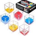 Balance IQ Maze Game Mini Fidget Puzzle Box: 6 PCS for Kids and Adults Brain Teaser Puzzle Cubes for Challenge, Decompression and Special Needs Best Stocking Stuffers @ $4.49