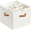 StorageWorks Shoe Organizer for Closet, Fits up to 16 Pairs, Shoe Cubby Storage Containers with Adjustable Dividers and Clear Cover, Beige @ $12.95