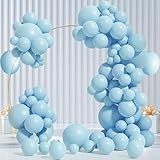 Light Blue Balloons Sky Blue Balloon Garland Arch Kit 110pcs Different Sizes 5/10/12/18 Inch for Blue Latex Balloon Garland Balloon Arch as Birthday Party Gender Reveal Wedding Anniversary Baby Shower @ $3.99