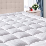 DOMICARE Queen Size Mattress Pad Cover Quilted Fitted Mattress Protector with Deep Pocket (8-21Inch) @ $22.50
