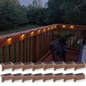 Solar Deck Lights 16 Pcs, Solar Step Lights Outdoor Waterproof Led Solar Fence Lamp for Steps,Fence,Deck,Railing and Stairs (Warm White)