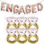 16 inch Engaged Balloons Rose Gold Letters Engaged Banner Ring Balloon for Marriage Wedding Bachelorette Bridal Shower Theme Decor Engagement Party Decorations and Supplies @ $3.49