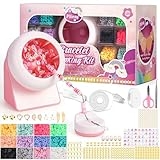 Pllieay Clay Bead Spinner Kit Electric Bead Spinner for Jewelry Making with Clay Beads Letter Beads Bracelet Making kit for Birthday Gift Valentine’s Day Gift Clay Beads Bracelet Making Kit