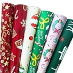 Christmas Wrapping Paper – Christmas Decorations – Xmas Wrapping Paper Christmas Gift Bags-Red, Green and White Christmas Tissue Paper- Christmas Gifts for Women Kids Men @ $3.98
