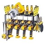 PLOSIF Power Tool Organizer, Ultra Heavy Duty Wall Mount Drill Holder 3 Layers Floating Shelves, Garage Shelving on Pegboard, Garage Organization and Storage Rack for Dad @ $16.00