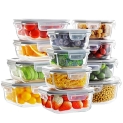 MUMUTOR Glass Food Storage Containers with Lids @ $23.99