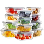 MUMUTOR Glass Food Storage Containers with Lids @ $23.99