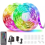 BRTLX 65.6ft Led Strip Lights, 5050 RGB Color Changing LED Light Strips Kit  @ $11.49