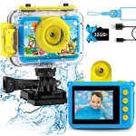 GKTZ Kids Waterproof Camera – 180 Rotatable 20MP Children Digital Action Camera Underwater Sports Camera @ $15.99