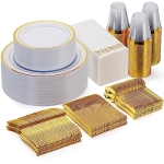 350 Piece Gold Dinnerware Set for 50 Guests @ $38.99-$41.49