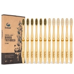 Isshah Biodegradable Eco-Friendly Natural Bamboo Charcoal Toothbrushes – 12 Count @ $2.25-$3.33