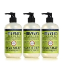 Mrs. Meyer’s Liquid Hand Soap, Cruelty Free and Biodegradable Hand Wash Formula Made with Essential Oils, Lemon Verbena Scent, 12.5 oz – Pack of 3