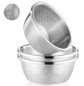 3 Pack 18/8 Stainless Steel Colander @ $22.99
