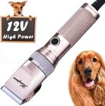 HANSPROU Dog Shaver Clippers High Power Dog Clipper Low Noise Plug-in Pet Trimmer Pet Professional Grooming Clippers with Guard Combs Brush for Dogs Cats and Other Animal @ $35.96