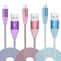 iPhone Charger Fast Charging 3pack 6FT Apple MFi Certified Lightning Cable Nylon Braided iPhone Charger Cord Compatible with iPhone 14/13/12/11 Pro Max/XS MAX/XR/XS/X/8/7 Plus iPad AirPods @ $2.99