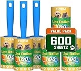 Lint Rollers for Pet Hair Extra Sticky, 600 Sheets Mega Value Set Lint Roller with 3 Upgraded Handles, Pet Lint Roller for Clothes, Furniture, Couch, Carpet, Dog Cat Hair Remover @ $13.59